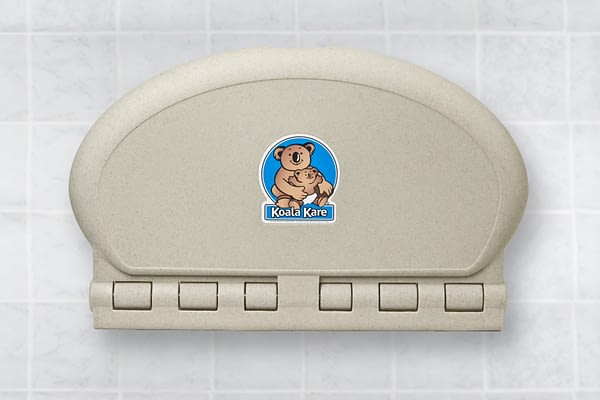 Closed View of Beige Plastic Koala Kare Changing Table
