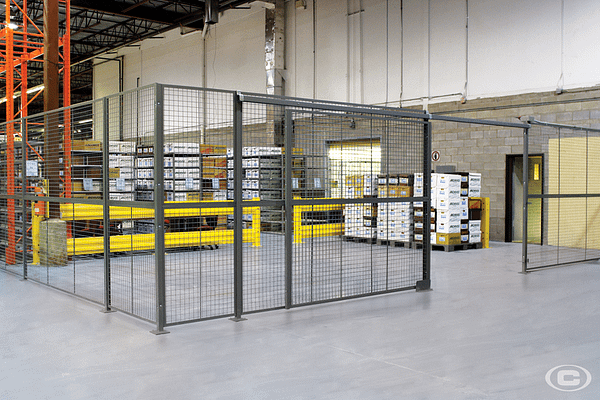 Image of large wire mesh storage