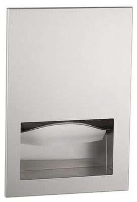 Bobrick B-35903 Industrial Paper Towel Dispenser, Recessed, Stainless
