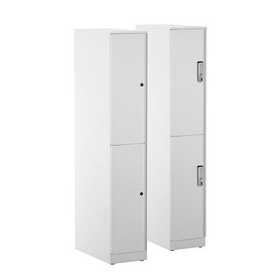 Image of white personal lockers