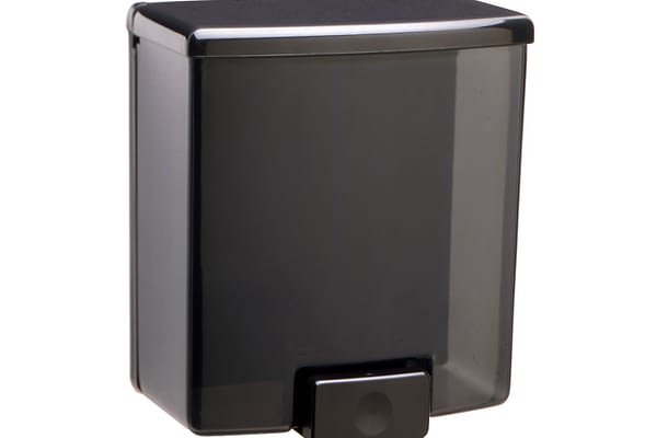 Complete Black Plastic Soap Dispenser